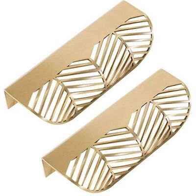 TORMATOR Promotional Leaf Shape Drawer Handle Brass Furniture Door Knob Pull Cabinet Wardrobe Door Handle (2PCS)-- TORMATOR Promotional Leaf Shape Drawer Handle Brass Furniture Door Knob Pull Cabinet Wardrobe Door Handle (2PCS)--