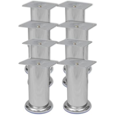 vidaXL 120 mm Chrome Round Sofa Legs - Sofa Legs vidaXL 120 mm Chrome Round Sofa Legs - Sofa Legs
