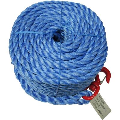 Securefix Direct - Scaffolding Gin Wheel Rope with Swivel Hook 15 Metre (18MM Polypropylene Builders Lifting 1 Ton) Securefix Direct - Scaffolding Gin Wheel Rope with Swivel Hook 15 Metre (18MM Polypropylene Builders Lifting 1 Ton)