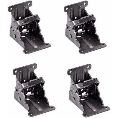 Ikodm - Self-Locking Hinges, Folding Support Bracket Leg Fittings and Corner Brace, for Folding Legs Folding Workbench, (4pcs) Ikodm - Self-Locking Hinges, Folding Support Bracket Leg Fittings and Corner Brace, for Folding Legs Folding Workbench, (4pcs)