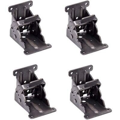 WOIYIC Self-locking hinges, folding support bracket, leg fittings and corner brace, for folding workbench folding legs, (2 sets) WOIYIC Self-locking hinges, folding support bracket, leg fittings and corner brace, for folding workbench folding legs, (2 sets)