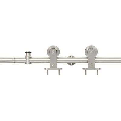 vidaXL Stainless Steel Sliding Door Hardware Kit - 183cm - Home Barn Gate vidaXL Stainless Steel Sliding Door Hardware Kit - 183cm - Home Barn Gate