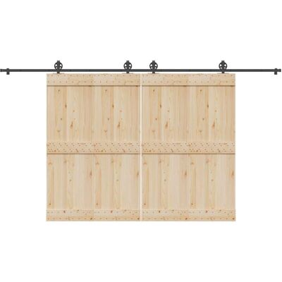 Sliding Door Hardware Kit 400 cm Steel Black Vidaxl Sliding Door Hardware Kit 400 cm Steel Black Vidaxl