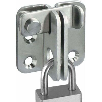 SNQ Sliding door lock padlock hasp door latch anti-theft hook latch, brushed stainless steel finish SNQ Sliding door lock padlock hasp door latch anti-theft hook latch, brushed stainless steel finish
