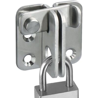 TEHTUY Sliding Door Lock Padlock Hasp Door Lock Loop Hook Lock Anti-theft, Brushed Stainless Steel Finish, EMS3001-B TEHTUY Sliding Door Lock Padlock Hasp Door Lock Loop Hook Lock Anti-theft, Brushed Stainless Steel Finish, EMS3001-B