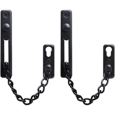 GOTRAYS Stainless Steel Chain Sliding Bolt, 2pcs Door Security Chain, Anti-Theft Door Lock, Plating Door Chain Lock with Screws, for Garden Gates, Wooden GOTRAYS Stainless Steel Chain Sliding Bolt, 2pcs Door Security Chain, Anti-Theft Door Lock, Plating Door Chain Lock with Screws, for Garden Gates, Wooden
