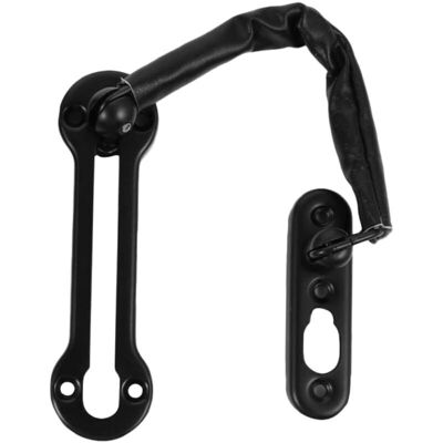 TEHTUY Stainless Steel Door Chain Lock for Security Doors, Anti-Theft, Windows - Black TEHTUY Stainless Steel Door Chain Lock for Security Doors, Anti-Theft, Windows - Black