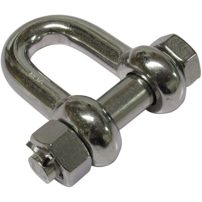 SECUREFIX DIRECT Stainless Steel Lifting D Shackle Safety Pin 6 Ton (Load Rated Dee Chain Connector Trawler) SECUREFIX DIRECT Stainless Steel Lifting D Shackle Safety Pin 6 Ton (Load Rated Dee Chain Connector Trawler)