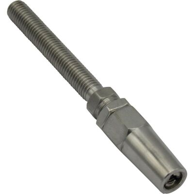 SECUREFIX DIRECT Stainless Steel Swageless Threaded Stud M8 (5MM Wire Rigging Terminal Tensioner) SECUREFIX DIRECT Stainless Steel Swageless Threaded Stud M8 (5MM Wire Rigging Terminal Tensioner)