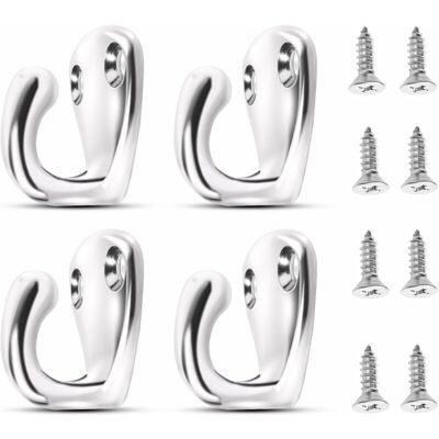 CSPARKV SUS316 4Pcs Wall Hanger Screw-in Hook Outdoor Stainless Steel Ceiling Hook Hanging Steel Heavy Duty Cup Hooks Character Chain Hardware CSPARKV SUS316 4Pcs Wall Hanger Screw-in Hook Outdoor Stainless Steel Ceiling Hook Hanging Steel Heavy Duty Cup Hooks Character Chain Hardware