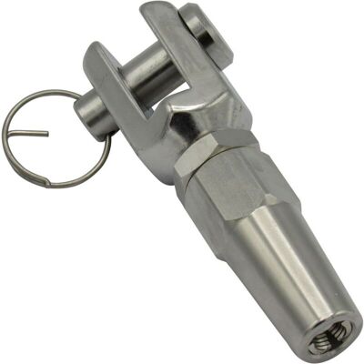 SECUREFIX DIRECT Swageless Fork Terminal Wire Rope Fitting Stainless 10MM (Cable Rigging Jaw) SECUREFIX DIRECT Swageless Fork Terminal Wire Rope Fitting Stainless 10MM (Cable Rigging Jaw)
