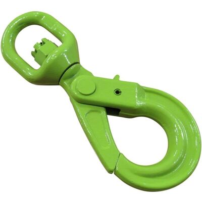Securefix Direct - Swivel Self Locking Hook Grade 100 6MM (G100 1.5T Autolock Chain Lifting Component) Securefix Direct - Swivel Self Locking Hook Grade 100 6MM (G100 1.5T Autolock Chain Lifting Component)