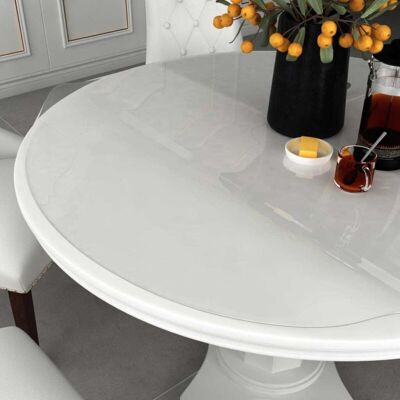 vidaXL Round Transparent PVC Table Protector - 60cm vidaXL Round Transparent PVC Table Protector - 60cm