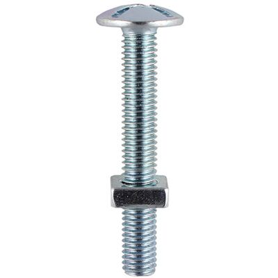 Roofing Bolts & Square Nuts Silver - M6 x 60 - Timco Roofing Bolts & Square Nuts Silver - M6 x 60 - Timco