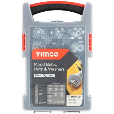 Timco - Mixed bolts nuts screws - Zinc - Fasteners Kit Timco - Mixed bolts nuts screws - Zinc - Fasteners Kit