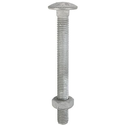 Timco M10x150mm Dome Head Carriage Bolts & Nuts - galvanised - 25 pack - fastener set Timco M10x150mm Dome Head Carriage Bolts & Nuts - galvanised - 25 pack - fastener set