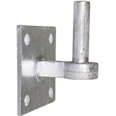 Timco - Gate Hinge Hook on Square Plates Hot Dipped Galvanised - 19mm Timco - Gate Hinge Hook on Square Plates Hot Dipped Galvanised - 19mm