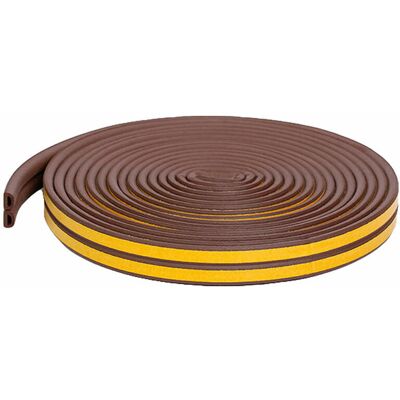 DEWDAT Weatherstrip, Garage Door Seal, 18M D-Profile Self Adhesive Anti-Collision Soundproofing Door Seal Waterproof Rubber Seal Window Insulation, Brown DEWDAT Weatherstrip, Garage Door Seal, 18M D-Profile Self Adhesive Anti-Collision Soundproofing Door Seal Waterproof Rubber Seal Window Insulation, Brown