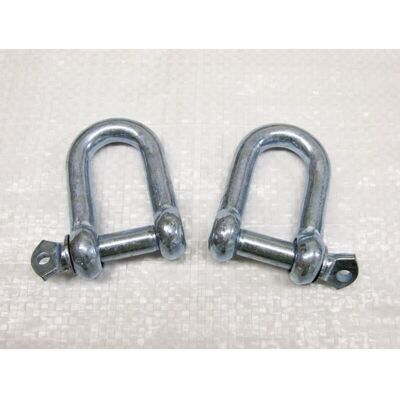 Securefix Direct - x2 20MM Galvanised Commercial Dee Shackles - Chain Connector Caravan Tether Securefix Direct - x2 20MM Galvanised Commercial Dee Shackles - Chain Connector Caravan Tether