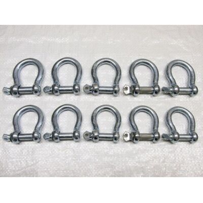 Securefix Direct - x10 25MM Galvanised Commercial Bow Shackles - Chain Connector Caravan Tether Securefix Direct - x10 25MM Galvanised Commercial Bow Shackles - Chain Connector Caravan Tether