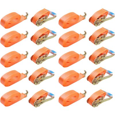 Maxpeedingrods - x10 50MM 6 Metre 5 Ton Ratchet Straps 5000KG 6M 5T Tie Down Lashing Claw Hook Maxpeedingrods - x10 50MM 6 Metre 5 Ton Ratchet Straps 5000KG 6M 5T Tie Down Lashing Claw Hook