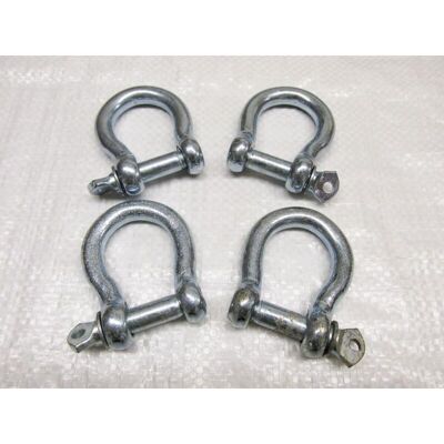 Securefix Direct - x4 25MM Galvanised Commercial Bow Shackles - Chain Connector Caravan Tether Securefix Direct - x4 25MM Galvanised Commercial Bow Shackles - Chain Connector Caravan Tether