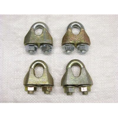 Securefix Direct - x4 22MM DIN1142 Wire Rope Grips Zinc Plated - Cable Clamp Fixing Bulldog Lifting Securefix Direct - x4 22MM DIN1142 Wire Rope Grips Zinc Plated - Cable Clamp Fixing Bulldog Lifting