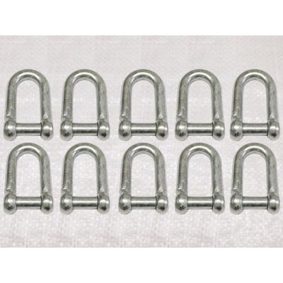 Securefix Direct - x10 12MM Galvanised Commercial Dee Shackles With Countersunk Pin - Chain Connect Caravan Flush Securefix Direct - x10 12MM Galvanised Commercial Dee Shackles With Countersunk Pin - Chain Connect Caravan Flush