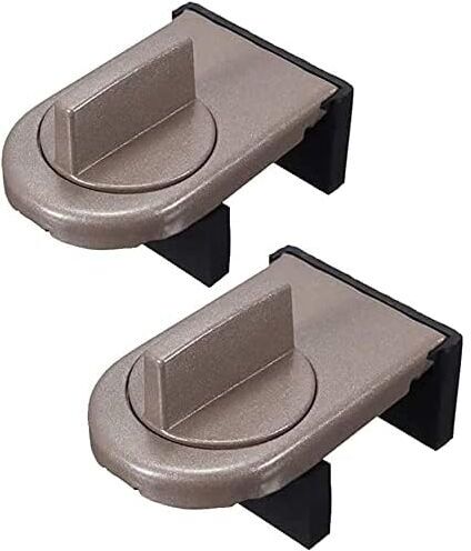 Aougo - 2 pcs Sliding Sash Stopper Cabinet Locks, Sliding Window Child Safety Doors Lock, Sliding Sash Stopper Cabinet Locks Anti-theft Sliding