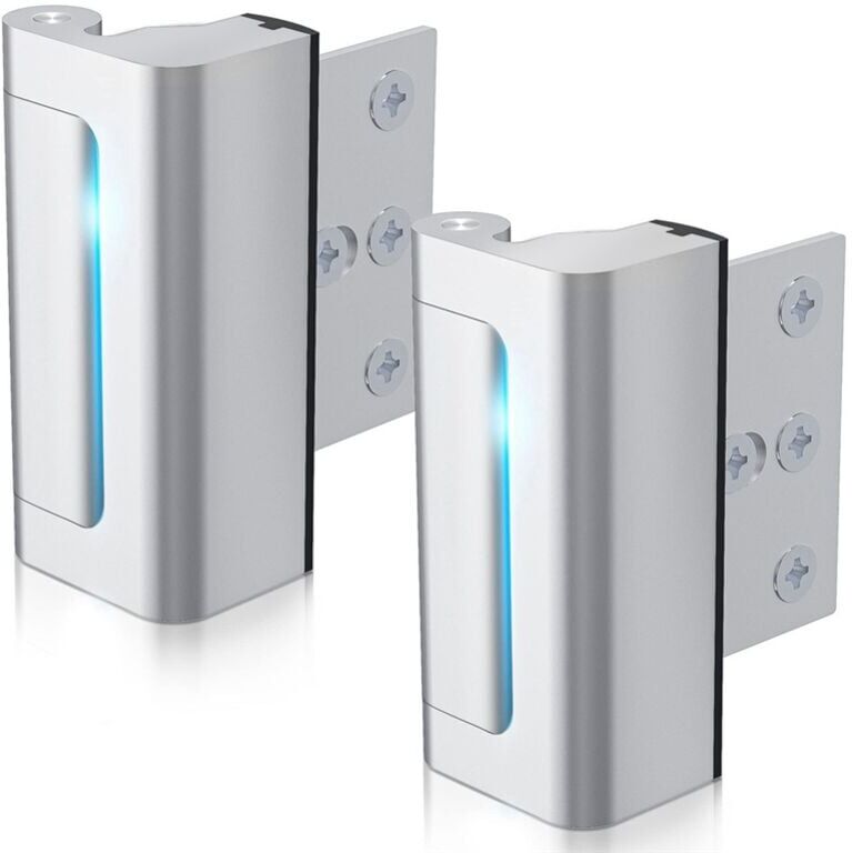 TLILY 2Pack Door Reinforcement Lock,Aluminium Alloy U Lock 3Inch Security Home Proof Stopper