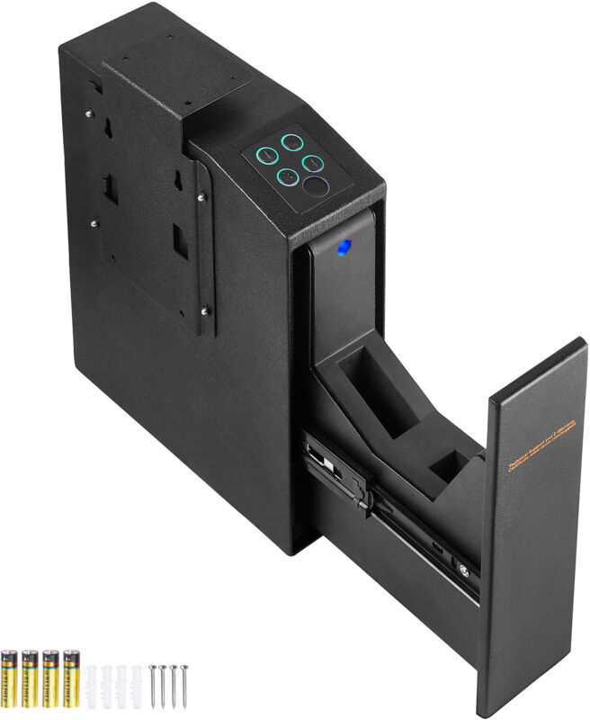Mophorn - Mounted Gun Safe for Pistols, Biometric Safe with Three Quick Access Methods: Fingerprint, Password, and Key, Handgun Safe for 1 Pistol,