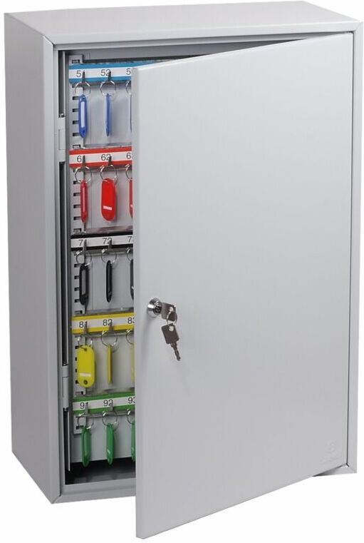 Phoenix - Commercial Key Cabinet 300 Hook Key Lock Light Grey KC0605K