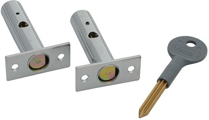 Yale - Locks PM444 Door Security Bolts Polished Chrome Finish Visi of 2 YALP2PM444CH