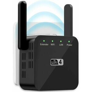 CYSLMUK 300Mbps 2.4G WiFi Repeater, 1 RJ45 Network Port, Wireless Internet Signal Amplifier, Black CYSLMUK 300Mbps 2.4G WiFi Repeater, 1 RJ45 Network Port, Wireless Internet Signal Amplifier, Black