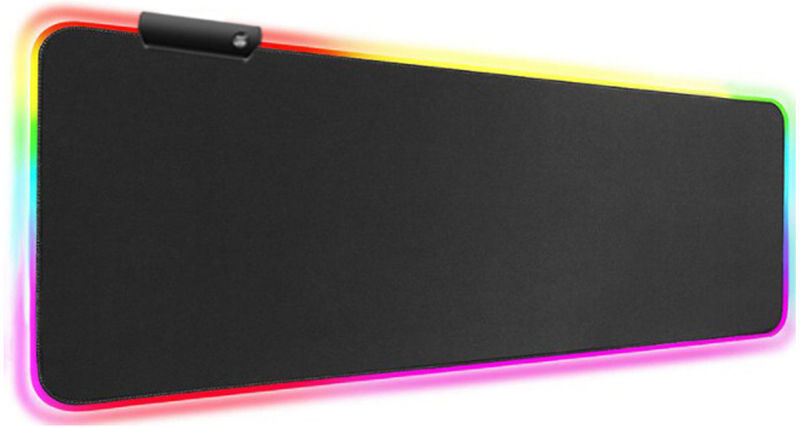 COAVAS Large RGB Gaming Mouse Pad - 15 Lighting Modes, Touch Control, Extended Soft Computer Keyboard Mat, Durable Stitched Edges and Non-Slip Rubber Base