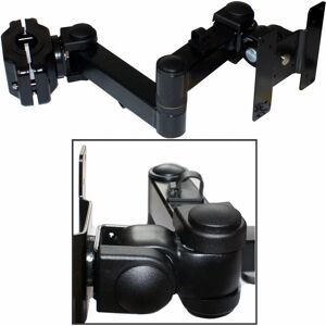 Loops - 30 to 60mm Dual Arm Pole Mount tv Monitor Bracket Adjustable dj Boom Gig Stand