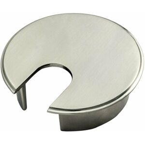 Loops - 62mm Recessed Cable Tidy Desktop usb Monitor Cable Hole Satin Nickel