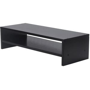 Warmiehomy - Black Monitor Stand Riser with Shelf