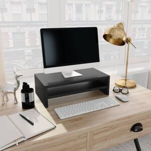 Hommoo - Monitor Stand Black 42x24x13 cm Chipboard VD31246