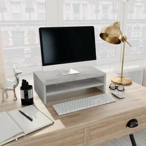 Hommoo - Monitor Stand Concrete Grey 42x24x13 cm Chipboard VD31249