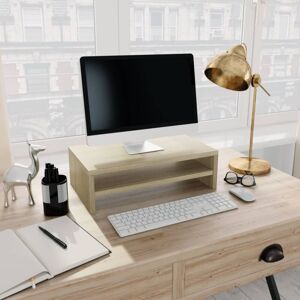 Monitor Stand Sonoma Oak 42x24x13 cm Chipboard VD31248 - Hommoo