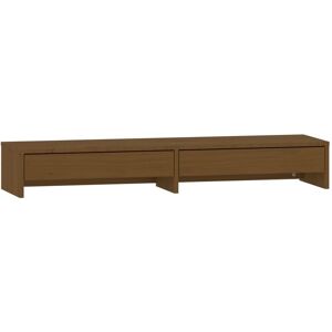 BERKFIELD HOME Mayfair Monitor Stand Honey Brown 100x27x15 cm Solid Wood Pine