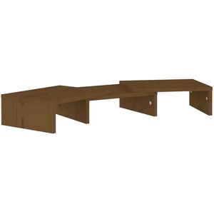 Berkfield Home - Mayfair Monitor Stand Honey Brown 60x24x10.5 cm Solid Wood Pine