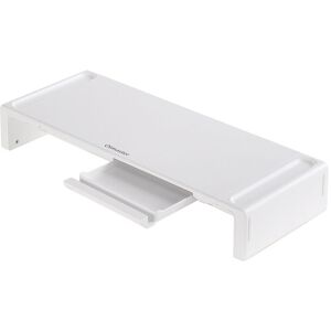 Warmiehomy - White Adjustable Multi-Functional Computer Monitor Stand