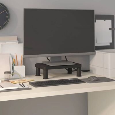 vidaXL Monitor Stand Black - Monitor Stand with Storage vidaXL Monitor Stand Black - Monitor Stand with Storage