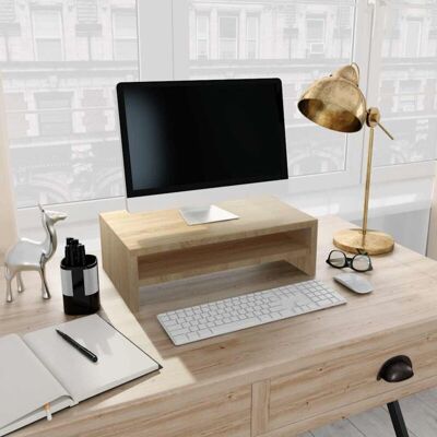 vidaXL Monitor Stand Sonoma Oak - 42x24x13 cm - Engineered Wood vidaXL Monitor Stand Sonoma Oak - 42x24x13 cm - Engineered Wood