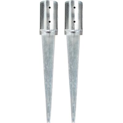 vidaXL Ground Spike Silver Galvanised Steel Soil Arch - 8x61 cm, 2 pcs vidaXL Ground Spike Silver Galvanised Steel Soil Arch - 8x61 cm, 2 pcs