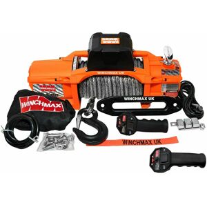 Winchmax - 13,500lb (6,123kg) 'sl Series' Original Orange 24v Winch. 28 x 11mm Dyneema Rope, Wireless Remote Controls.