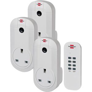 Brennenstuhl Comfort-Line Remote Control Set rc CE1 3001 1x 4 channel sender, 3x remote receivers sockets IP20 gb