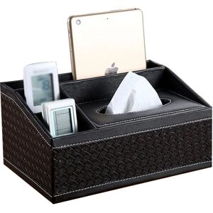 PESCE Multifunctional Leather Tissue Box Coffee Table Desktop Remote Control Storage Box style3